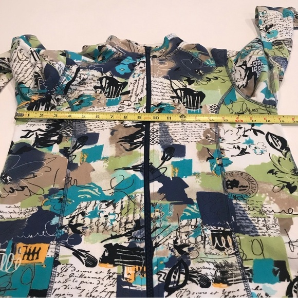 Christopher & Banks women's Sz S Jacket Full Zip Coat Long sleeve Multicolor EUC - Picture 3 of 8